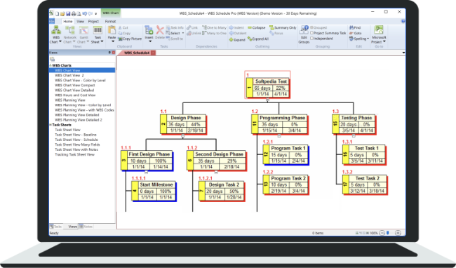 WBS Schedule Pro Screenshot